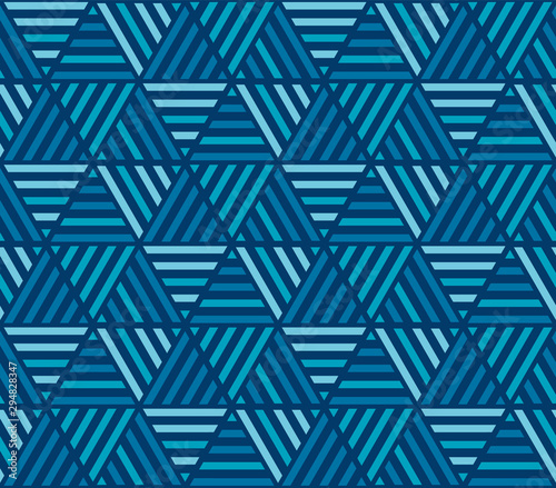 Hues of blue simple geometr...