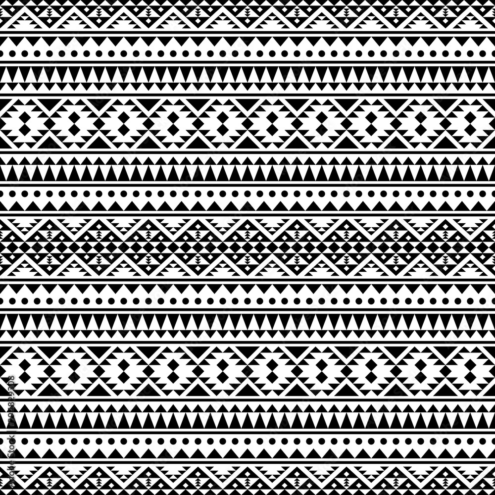ribal ethnic pattern in black and white color. BW Seamless ethnic pattern Design for bakcground, wallpaper, decor, template or texture ribal ethnic pattern in black and white color. BW Seamless ethnic pattern Design for bakcground, wallpaper, decor, template or texture