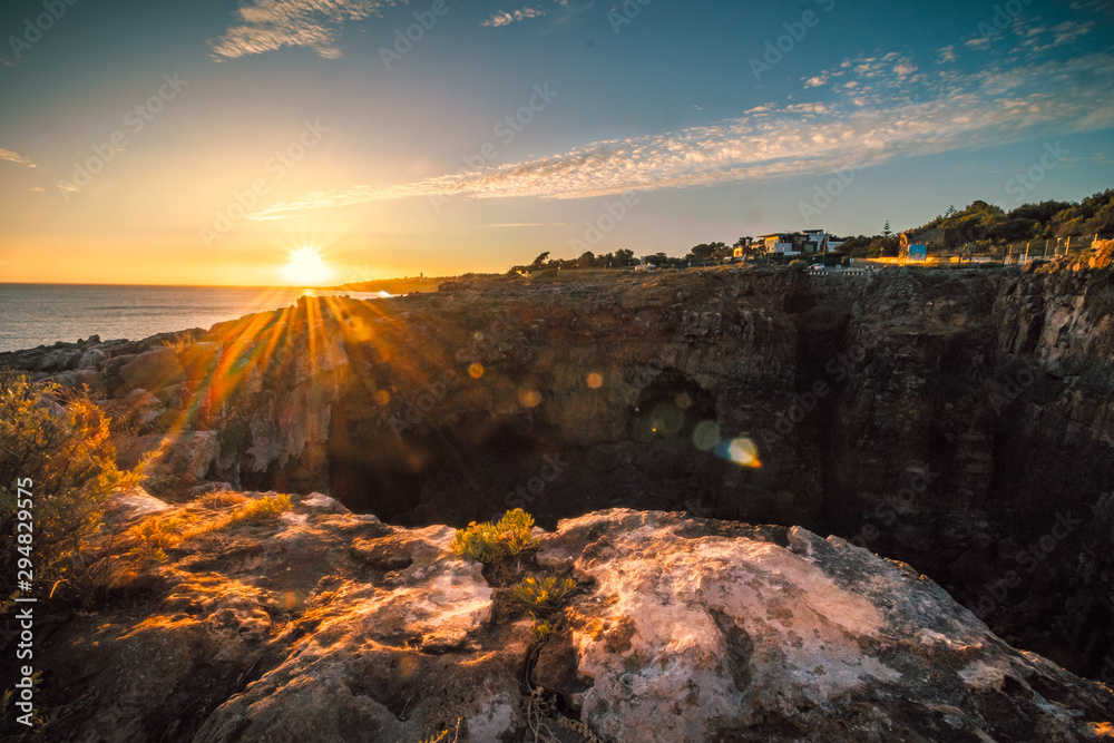 Amazing Sunset at the sea, Boca do Inferno, Cascais, Portugal