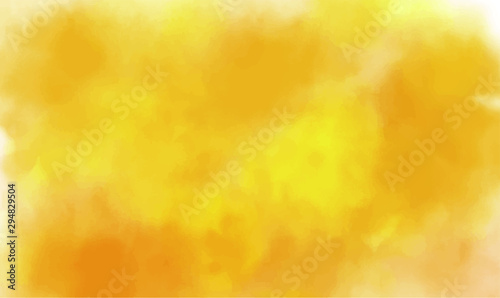 Abstract watercolor painting with yellow, orange and brown colors. Autumn fall background vector illustration with copy space © Ole