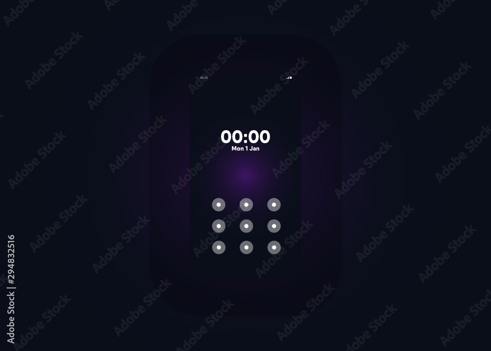 Phone Pattern Lock Set on Smartphone with Security User Interface User Experience UI Vector Illustration Phone Pattern Lock Set on Smartphone with Security User Interface User Experience UI Vector Illustration