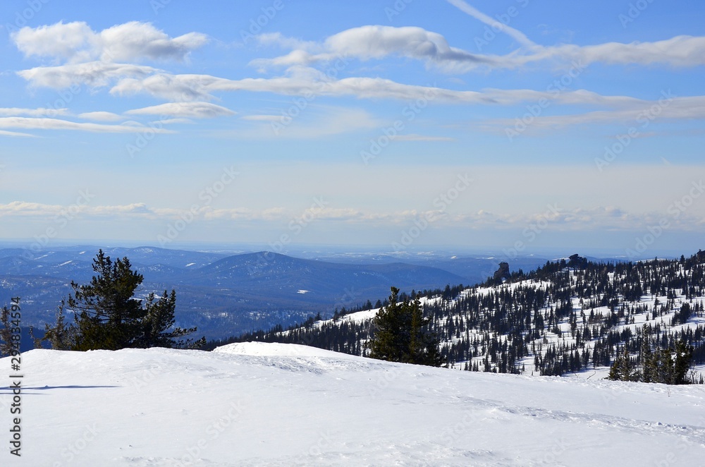 Winter landscape in the mountains, clean air, blue sky, relaxation for body and soul. Winter landscape in the mountains, clean air, blue sky, relaxation for body and soul.