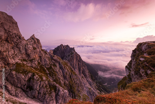 Breathtaking Views From Mangart Peak at Stunning Sunrise © marcin jucha