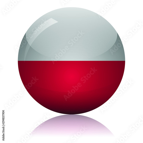 Free Download Polish flag glass icon vector illustration - GFXLoad