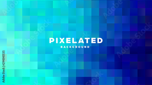 Polygonal abstract background with squares. Colorful gradient design. Low poly geometric rectangle shape modern banner. Vector illustration.
