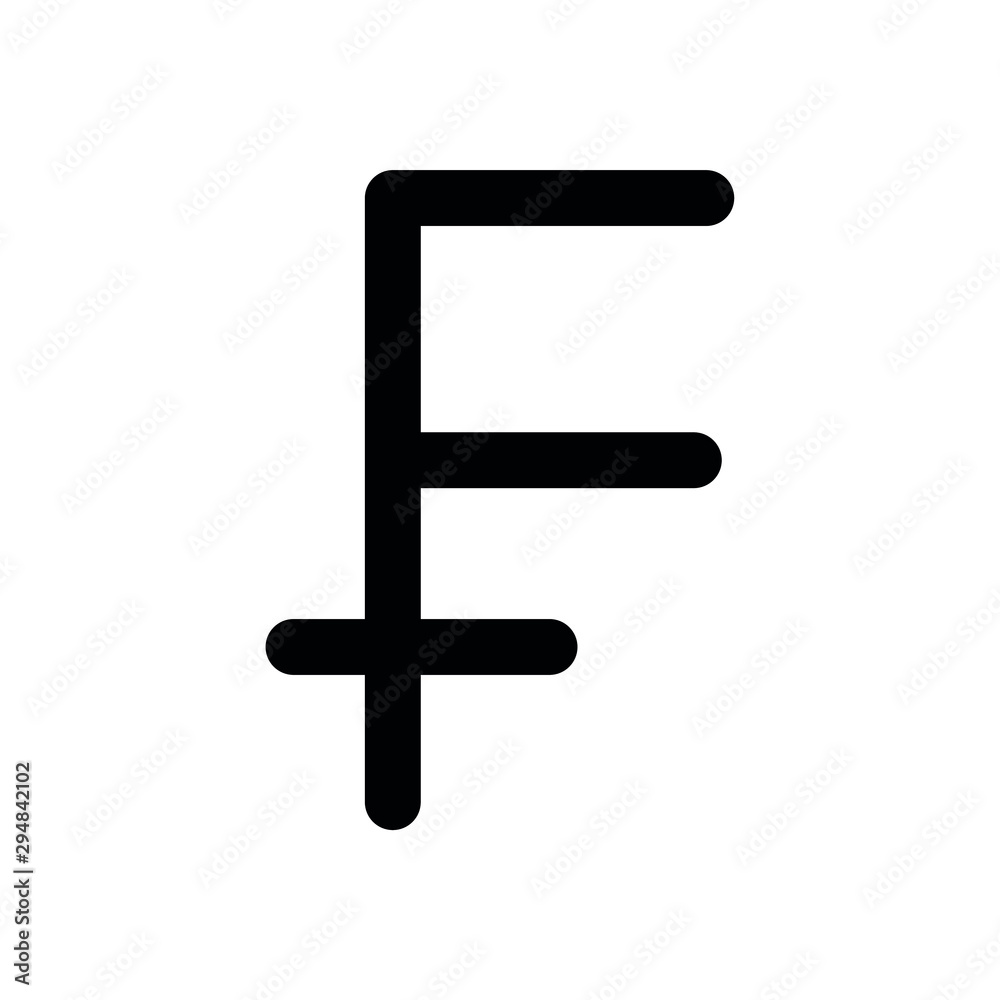 Obraz premium franc icon. franc sign. money. vector