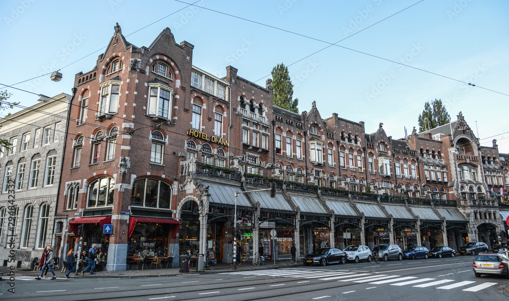 Cityscape of Amsterdam, Holland