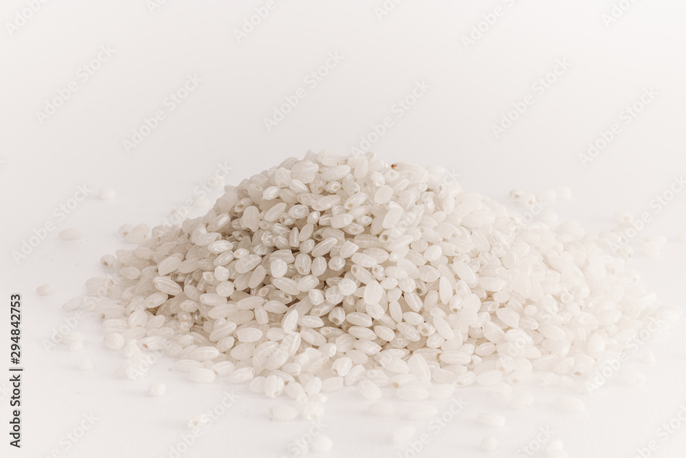pile of rice isolated on white background pile of rice isolated on white background