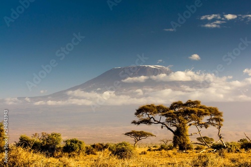 View of Mt Kilimanjaro in the afternoon
