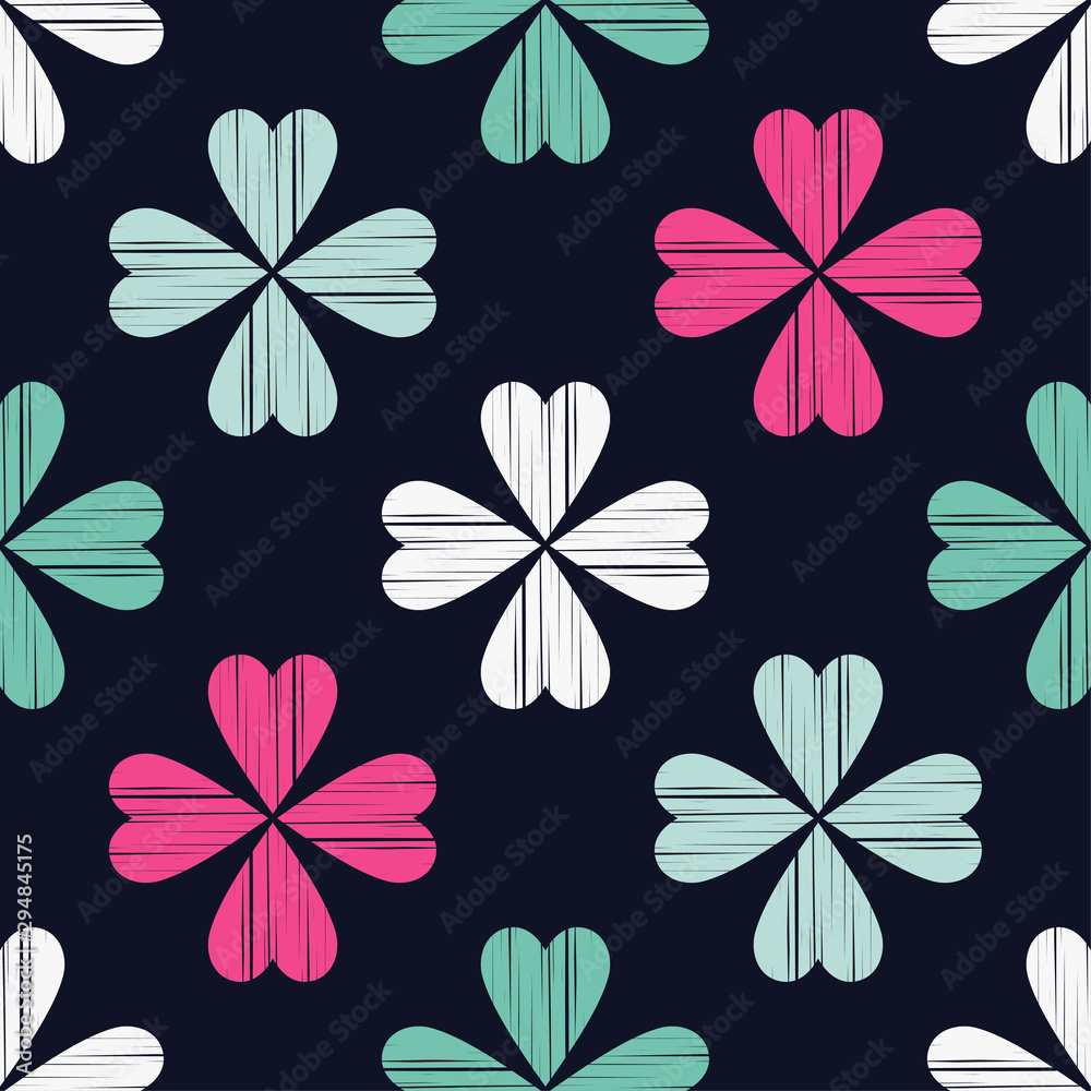 Seamless pattern of decorative hearts. Valentine's day. Illustration for web design or print.