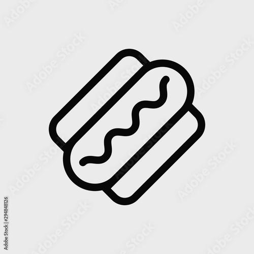Hot dog icon. EPS vector file.