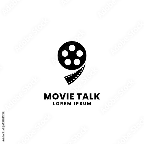 Billede på lærred Movie quote talk vector logo design