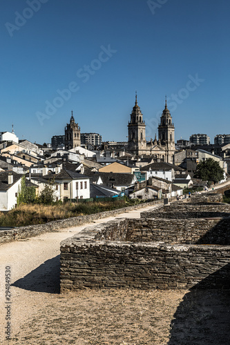 Lugo's Cathedral from the Roman Wall