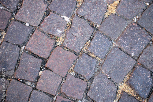 old pieces of pavement isolated 