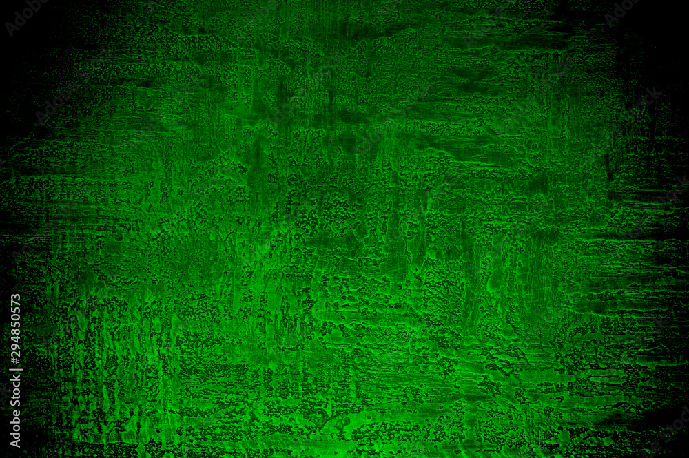 Abstract textured decorative stucco background in green colors.