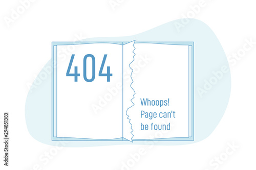 Book or notebook with 404 torn out page