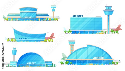 Control tower, airport terminal buildings