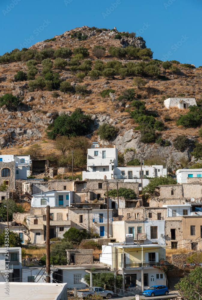 Agios Stefanos, Crete, Greece. September 2019.  The mountainside ancient village of Agios Stefanos one of the oldest in Crete.