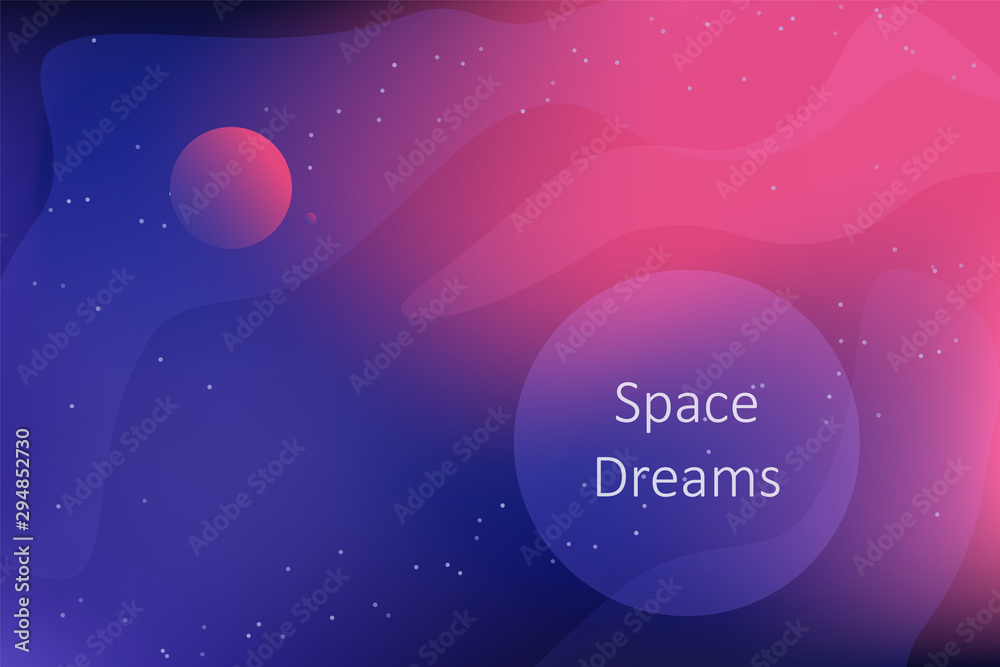 Space planet background with fantastic galaxy and planets.