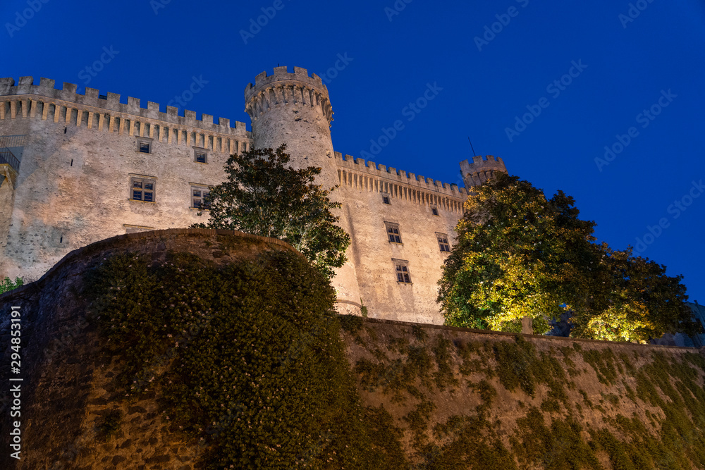 Bracciano, Roma: the medieval castle by night