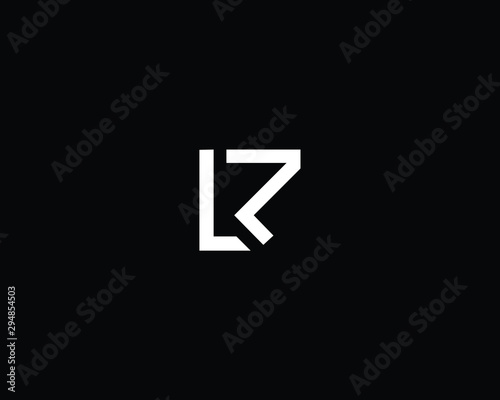 Free Download Trendy and Minimalist Letter LR Logo Design in Black and White Color , Initial Based Alphabet Icon Logo - GFXLoad