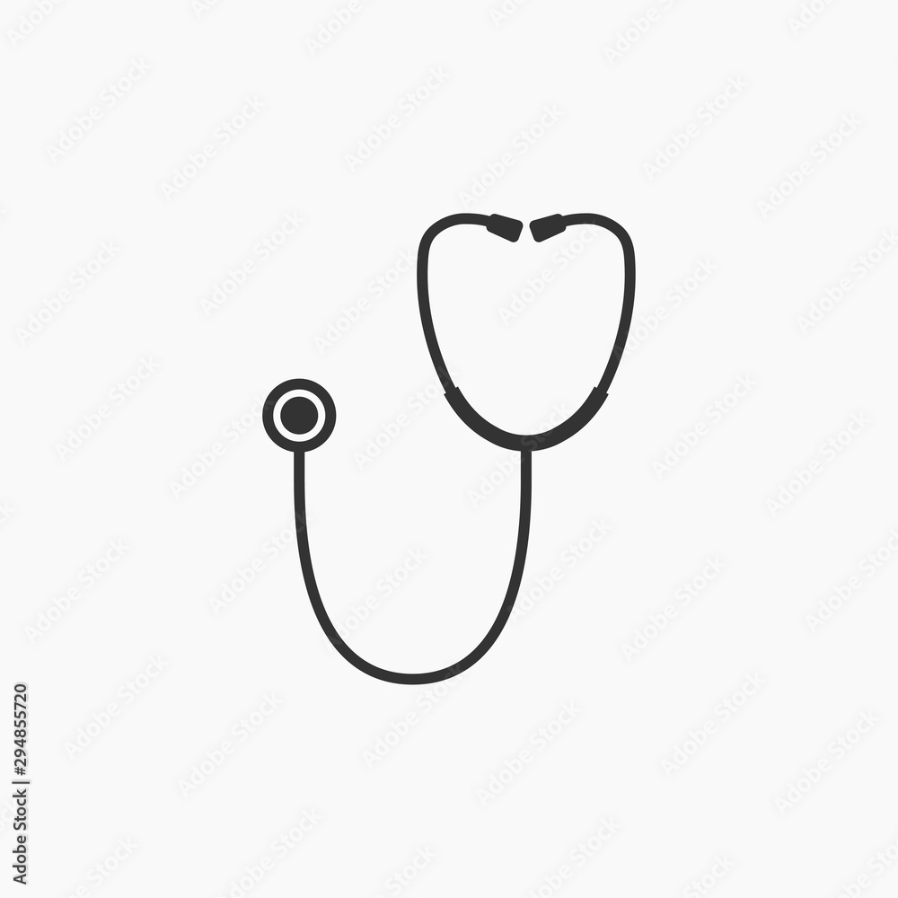 Medical, stethoscope icon. Vector illustration, flat design. Medical, stethoscope icon. Vector illustration, flat design.