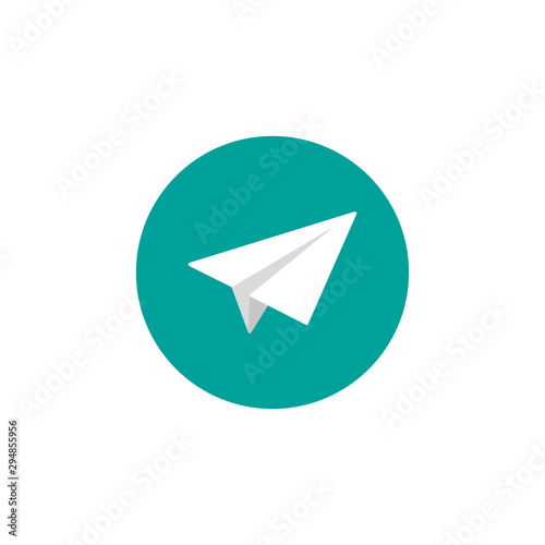 Paper airplane icon. Vector illustration, flat design. Free Download Paper airplane icon. Vector illustration, flat design. - GFXLoad