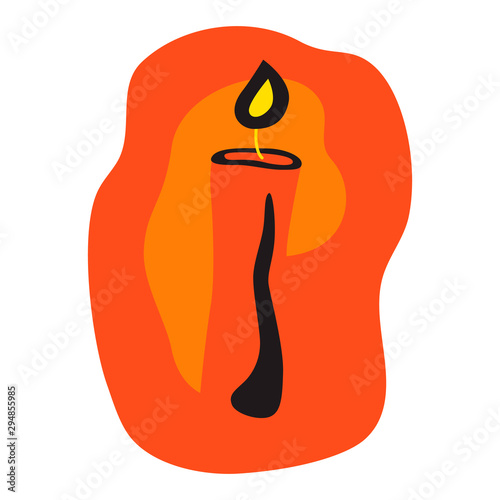 Fortune telling, divination isolated elements of candles for mystic sphere of activity, shop. Witch store. Idea for Taromancy, esoteric presentation. Furtive telling icons. Vector illustrations