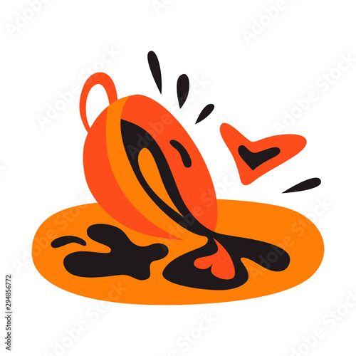 Fortune telling, divination isolated elements of coffee cup for mystic sphere of activity, shop. Witch store. Idea for esoteric, occult, website. Furtive telling, witchcraft icons vector illustrations