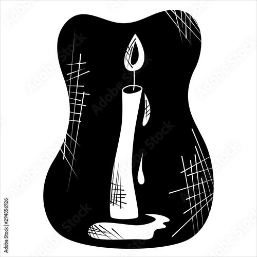 Fortune telling, divination isolated elements of candles for mystic sphere of activity, shop. Witch store. Idea for Taromancy, esoteric presentation. Furtive telling icons. Vector illustrations