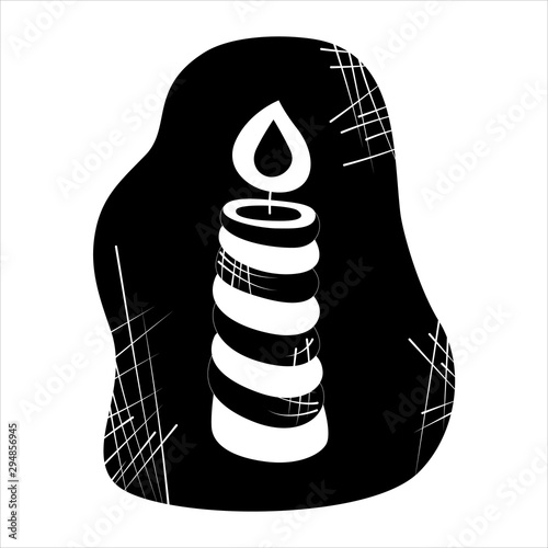 Fortune telling, divination isolated elements of candles for mystic sphere of activity, shop. Witch store. Idea for Taromancy, esoteric presentation. Furtive telling icons. Vector illustrations