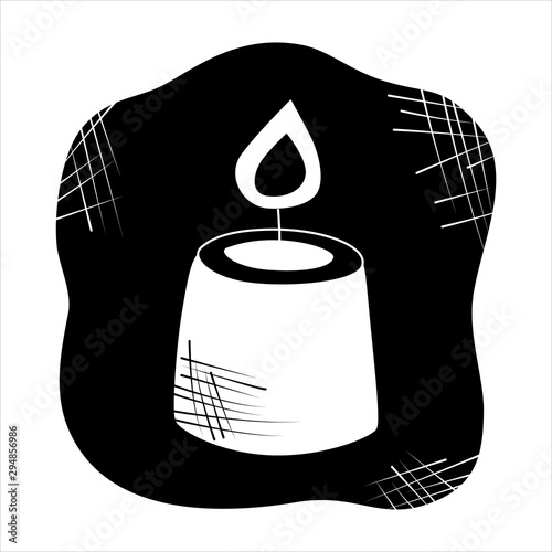 Fortune telling, divination isolated elements of candles for mystic sphere of activity, shop. Witch store. Idea for Taromancy, esoteric presentation. Furtive telling icons. Vector illustrations