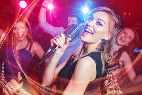 karaoke party in club photo