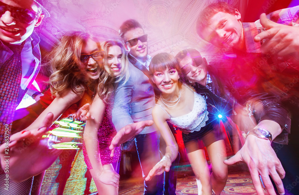 dancing party in nigh club