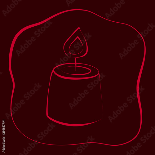 Fortune telling, divination isolated elements of candles for mystic sphere of activity, shop. Witch store. Idea for Taromancy, esoteric presentation. Furtive telling icons. Vector illustrations