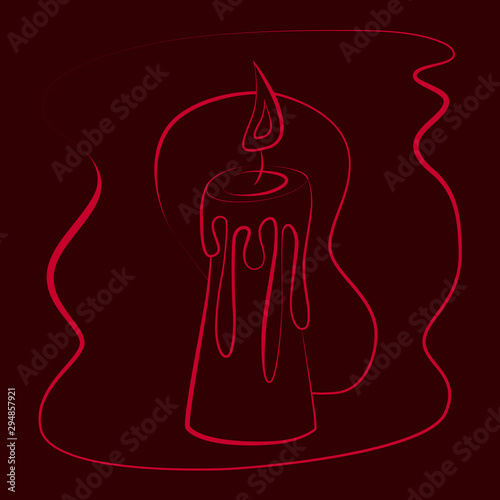 Fortune telling, divination isolated elements of candles for mystic sphere of activity, shop. Witch store. Idea for Taromancy, esoteric presentation. Furtive telling icons. Vector illustrations