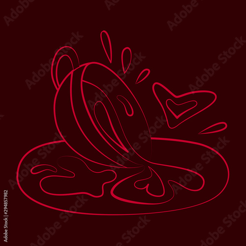 Fortune telling, divination isolated elements of coffee cup for mystic sphere of activity, shop. Witch store. Idea for esoteric, occult, website. Furtive telling, witchcraft icons vector illustrations