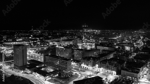 Katowice- Wieczorna panorama miasta