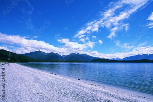 New Zealand - Manapouri lake. Vintage filtered colors.