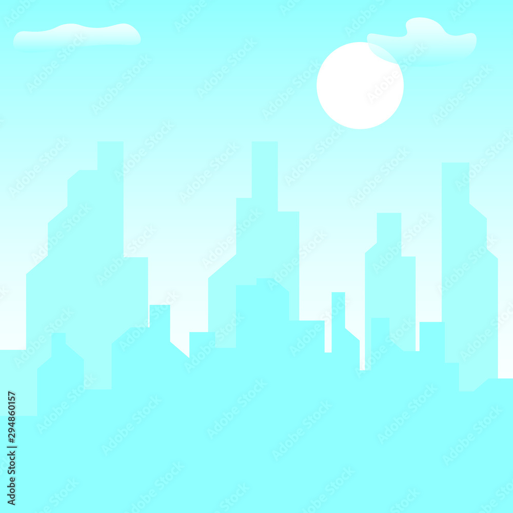 smart city. Illustration of city buildings silhouettes and colors, vector illustration. smart city. Illustration of city buildings silhouettes and colors, vector illustration.