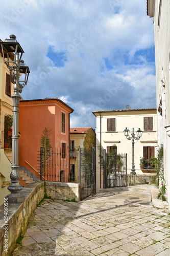 Monte San Biagio  Italy  03 24 2018. A street among the old houses of a village in the Lazio region.