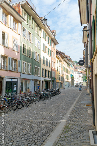 view of the historic old town of the Swiss city of Biel