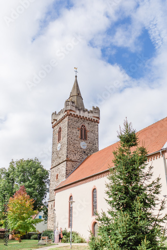 Kirche Kirchenturm am Tag der Hochzeit