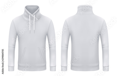 Set of isolated long sleeve sweatshirt or jacket