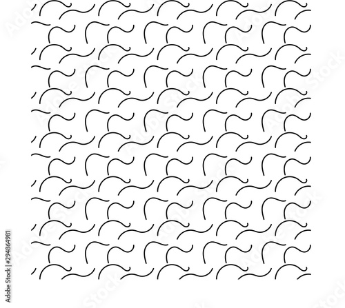 Seamless black zigzag pattern on a white background