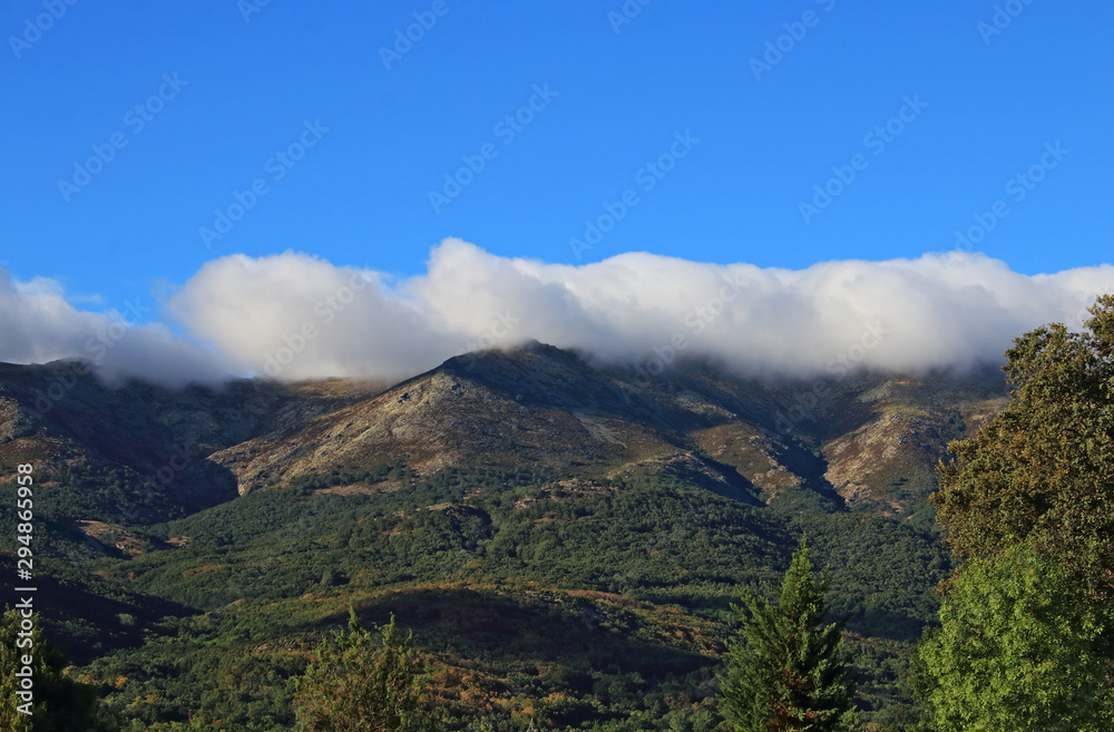 Mountain view a sunny summer day