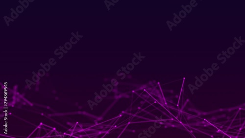 Abstract background motion transformation of empty copy space with plexus pattern of future innovation technology digital business concept with line network for decentralize communication connection