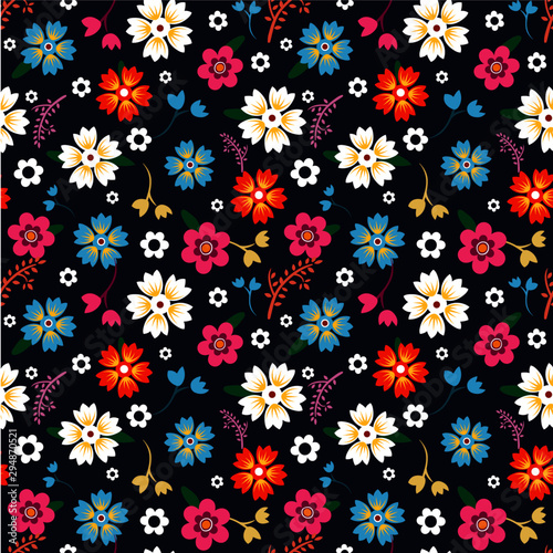 little ditsy flowers vector seamless backround pattern ai