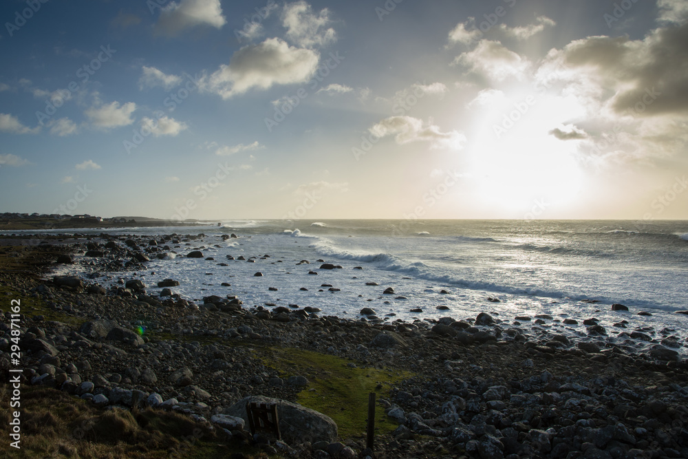 Obraz premium Stormy sea at Lista Lighthouse, Norway