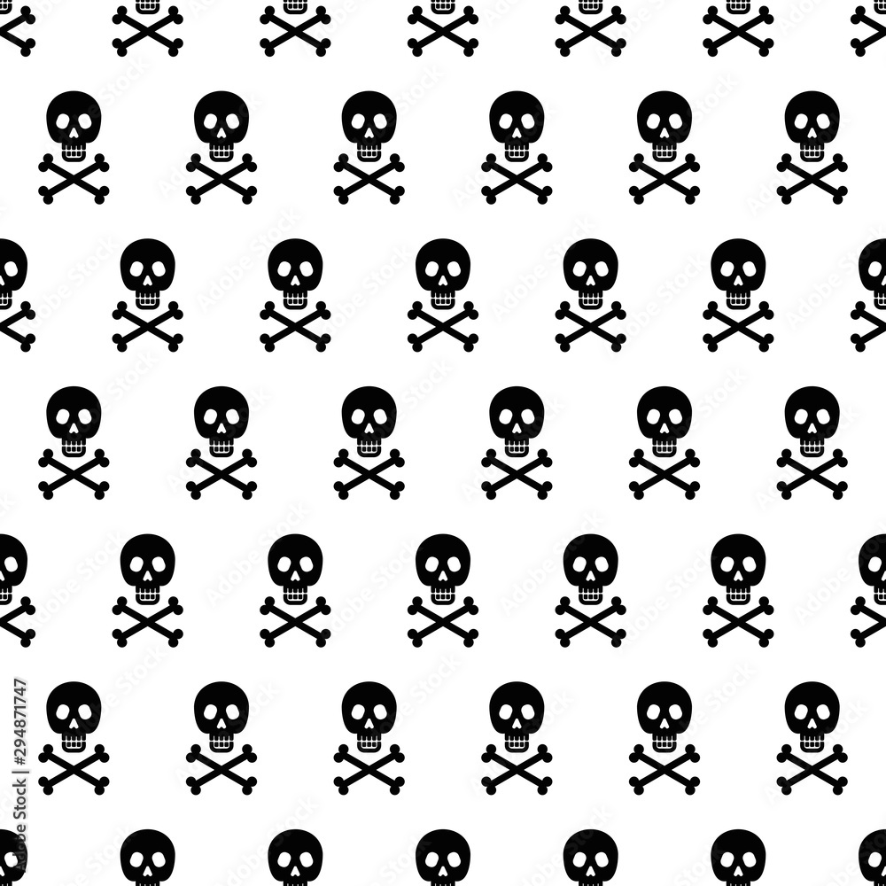 Seamless pattern with skull and crossbones.
